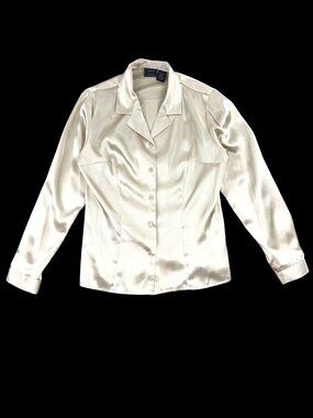 Vintage Laura Scott Champagne Satin Blouse